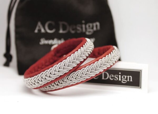 Sami bracelets in leather color Red