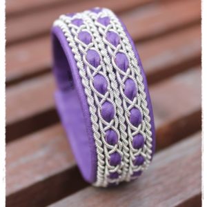 Sami bracelet FENRIS in reindeer color Lilac